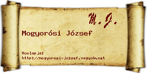 Mogyorósi József névjegykártya