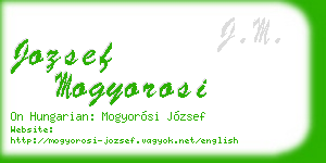 jozsef mogyorosi business card