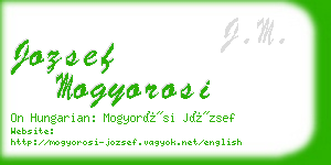 jozsef mogyorosi business card